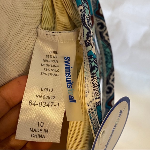 New Swimsuits for all blue tankini size 10 - Picture 5 of 6